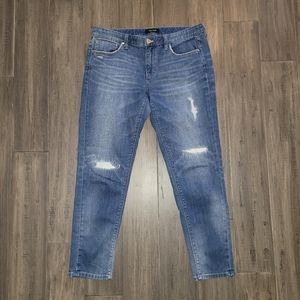 White House Black Market Girlfriend Crop Jean